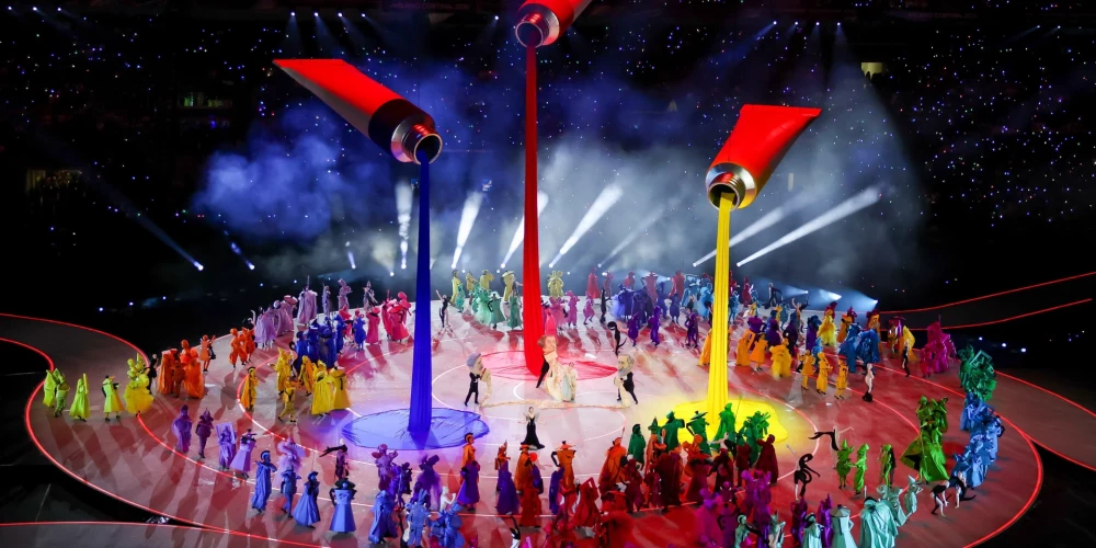 Color Sequence Of Cerimony During The Opening Ceremony Of The Olympic Winter Games Milano-Cortina 2026 On February 06, 2026 At The Milano San Siro Olympic Stadium In Milan, Italy
