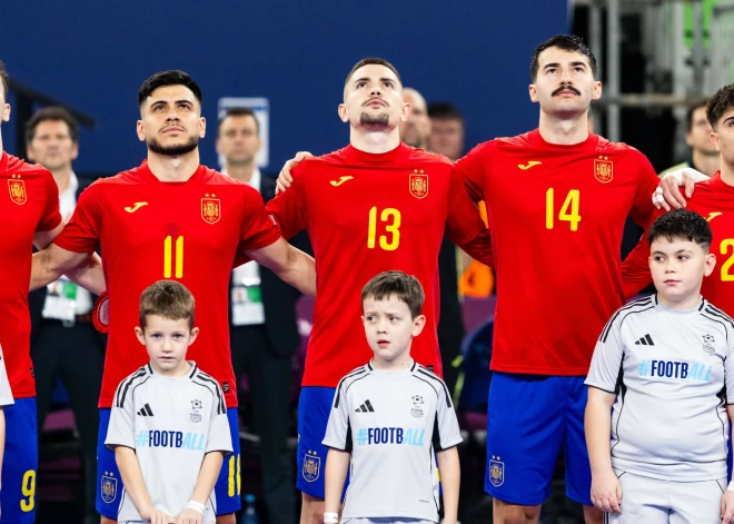 Spānijas telpu futbolisti pēc desmit gadu pauzes triumfē Eiropas čempionātā