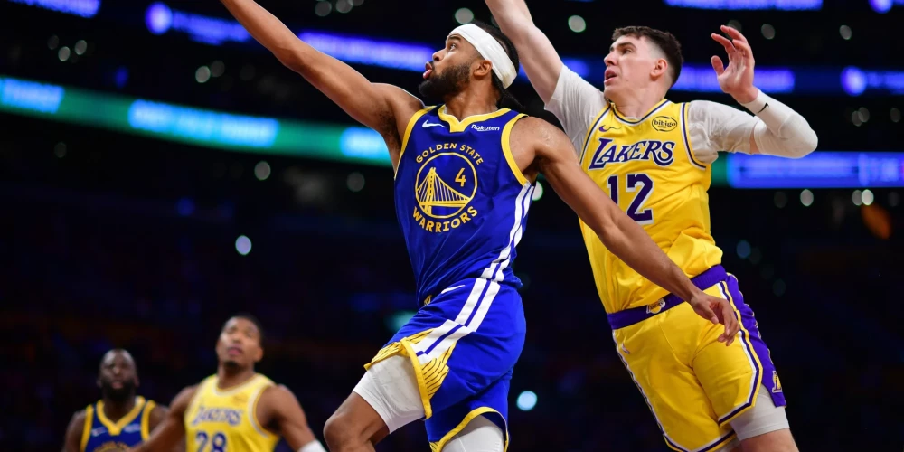 "Warriors" bez Porziņģa piekāpjas "Lakers" basketbolistiem.