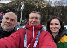 "Baltijas sapņu komanda!" – Rinkēvičs publisko foto no olimpiskajām spēlēm ar Igaunijas un Lietuvas līderiem