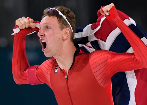  Norvēģijas ātrslidotājs Sanders Eitrems.