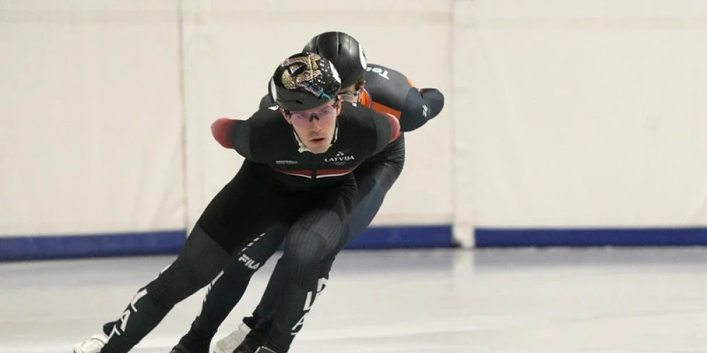 Reinis Bērziņš treniņā olimpisko spēļu mājvietā.