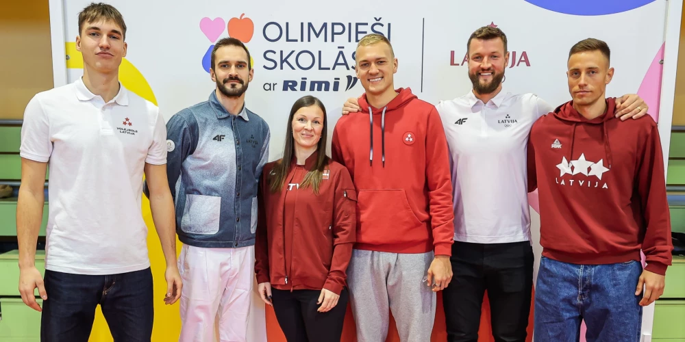 Olimpieši viesojas Rīgas mācību iestādēs.