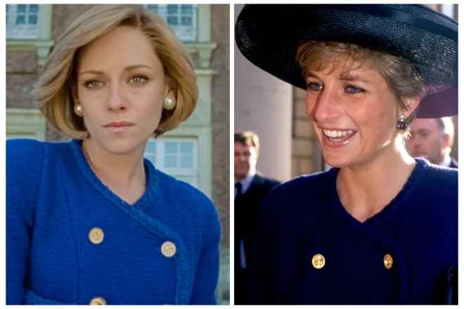 Kristena Stjuarte princeses Diānas lomā filmā “Spensere” un Velsas princese.