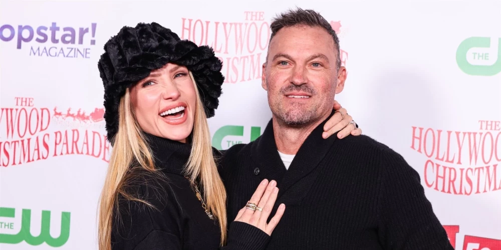 Braiens Ostins Grīns ar līgavu Šarnu Bērdžesu.