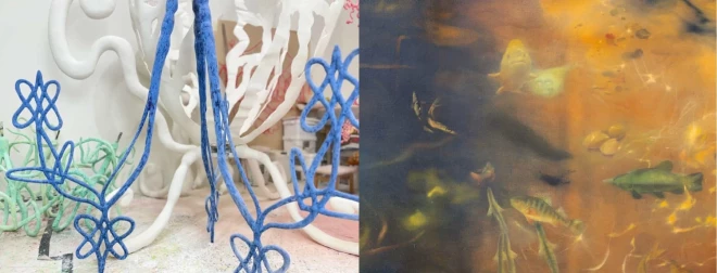 Laikmetīgās mākslas centrā “Kim?” skatāma Annas Egles un Ievas Putniņas kopizstāde “Spēkstacija”.