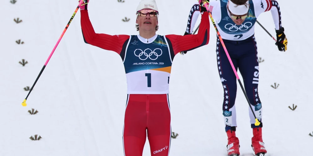 Juhaness Klēbo finišā.