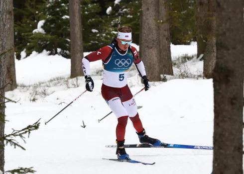 Renārs Birkentāls Antholcas biatlona trasē.