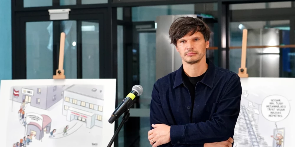 Художник и карикатурист Гатис Шлюка.