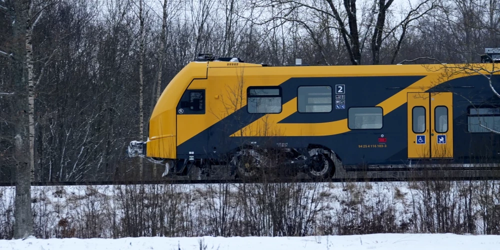 Eektrovilciens "Vivi" ziemā.