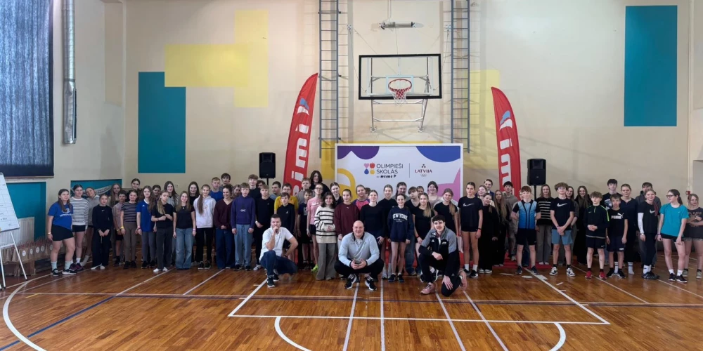 Olimpieši skolās ar Rimi viesojušies Vidzemē.