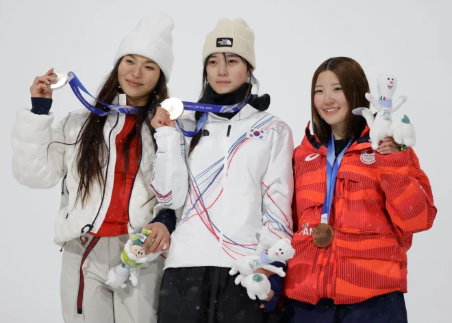 17 gadus vecā Čoi izgriež pogas snovbordā rampā savam elkam, divkārtējai olimpiskajai čempionei Kimai