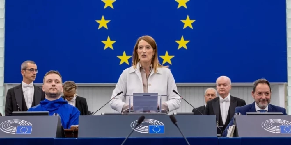 Eiropas Parlamenta (EP) priekšsēdētāja Roberta Metsola.