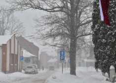 Jēkabpils novads sniegputeņa varā. FOTO