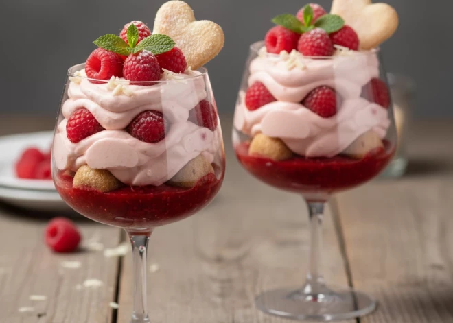 Вместо валентинки: готовим воздушный малиновый десерт в бокалах