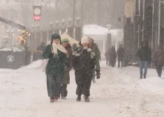 ФОТО: снег идет стеной - 13 февраля Ригу буквально засыпало