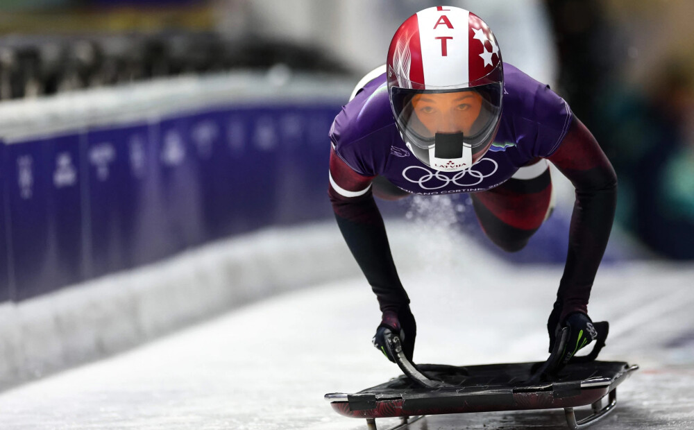 Skeletoniste Andžāne olimpisko spēļu debijā pēc pirmā brauciena ieņem 19. vietu