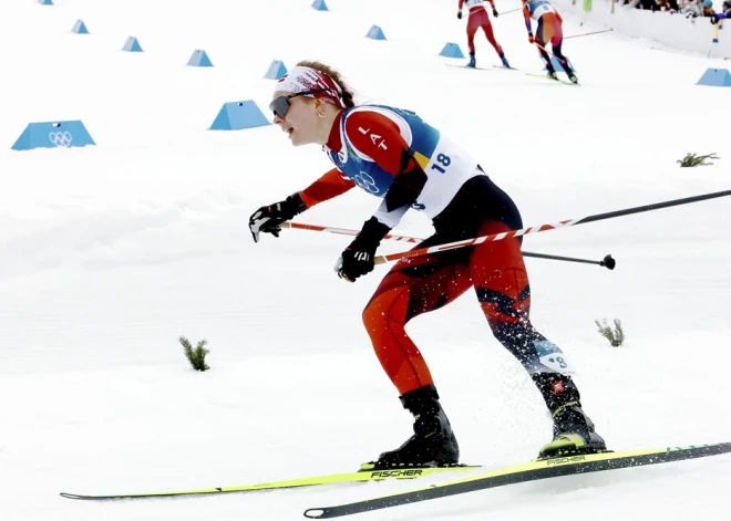 Латвийские лыжницы заняли 17-е место в олимпийской эстафете