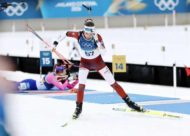 Латвийские биатлонистки показали неплохой результат в спринте на Олимпиаде в Италии