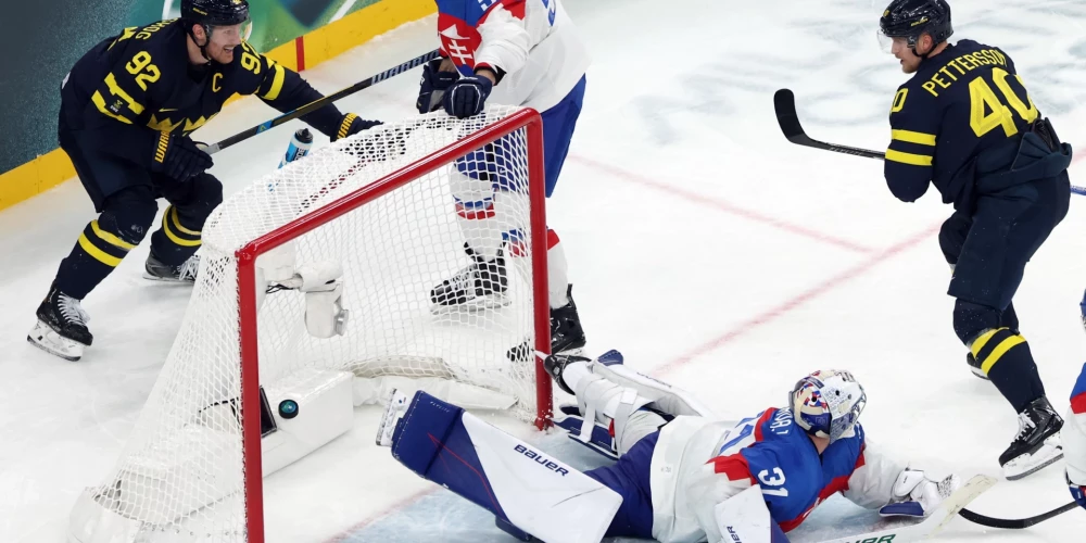 Zviedrijas izlase gūst kārtējos vārtus pret Slovākiju