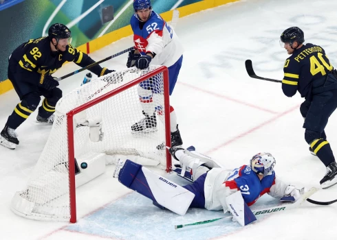 Zviedrijas izlase gūst kārtējos vārtus pret Slovākiju