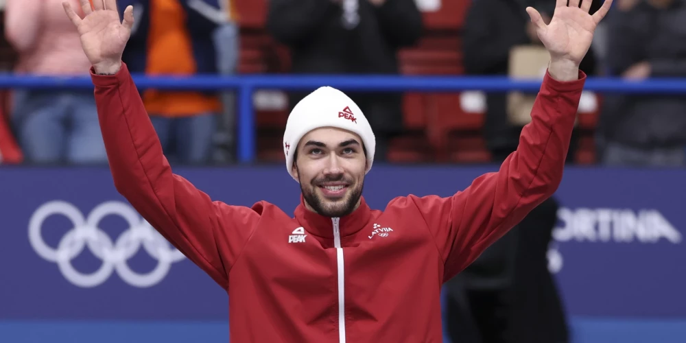 Latvijas sportists Roberts Krūzbergs pēc bronzas izcīnīšanas.