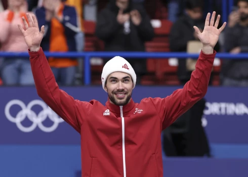 Latvijas sportists Roberts Krūzbergs pēc bronzas izcīnīšanas.