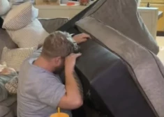 VIDEO: pēkšņi no dīvāna parādījās dīvaina skaņa; tas, ko pārdevējs bija atstājis iekšpusē, ļoti pārsteidza jaunos īpašniekus