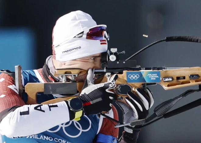 Латвийские биатлонисты заняли 18-е место в эстафете на Олимпийских играх