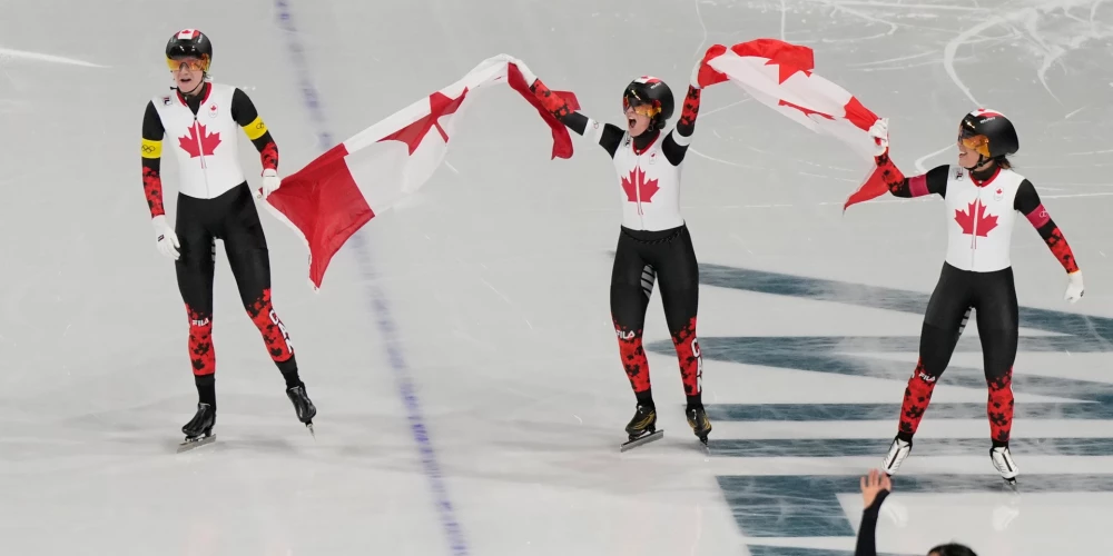 Kanādietes Izabella Veidemane, Valērija Maltē un Ivanija Blondēna triumfēja arī 2022. gada Pekinas olimpiskajās spēlēs