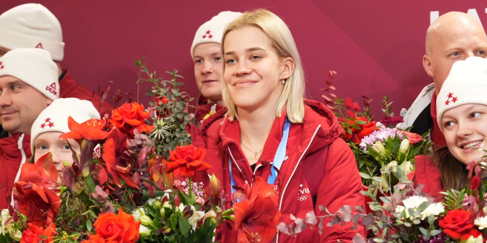 Latvijas olimpiešu sagaidīšana Rīgas lidostā