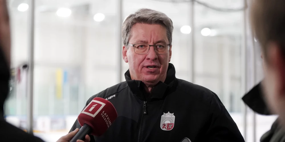 Latvijas hokeja izlases galvenais treneris Harijs Vītoliņš.
