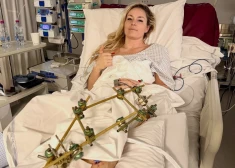 Lindsija Vona atgriezusies ASV, bet nespēj nostāvēt uz lauztās kājas