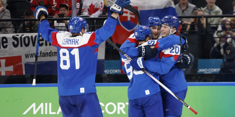 Slovākijas hokejisti neatstāja nekādas cerības Vācijai.