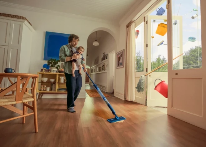 Divreiz tīrākas grīdas un ātrāka mazgāšana