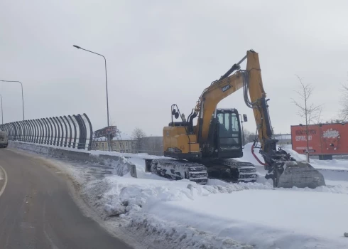 Даугавпилс чистят от снега.