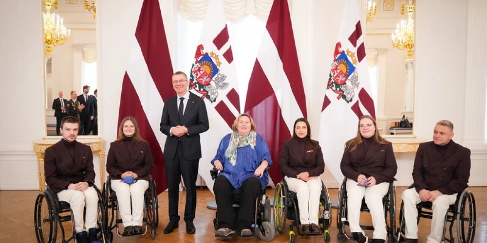 В Рижском замке состоялась встреча президента Латвии Эдгара Ринкевича с национальной сборной Латвии, которая будет представлять страну на зимних Паралимпийских играх в Милане и Кортина-д’Ампеццо.