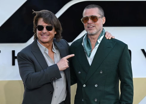 Toms Krūzs un Breds Pits.