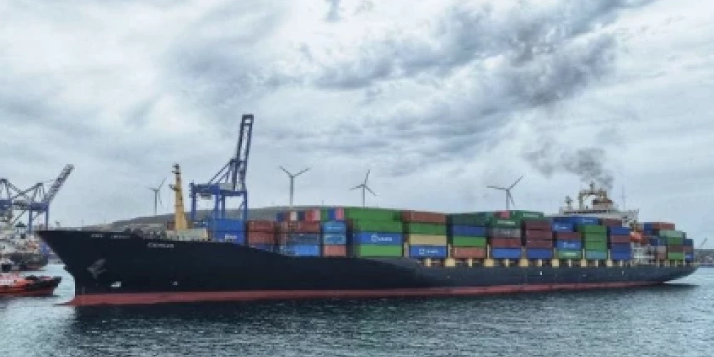 Konteinerkuģis "Nora" (ekrānuzņēmums no "X")