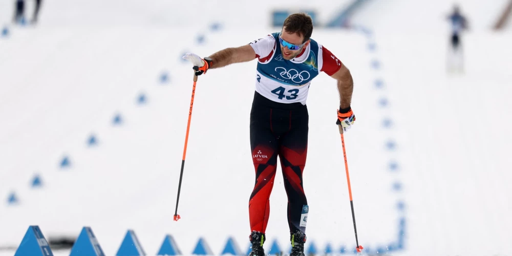Latvijas distanču slēpotājs Raimo Vīgants Milānas olimpiskajās spēlēs.