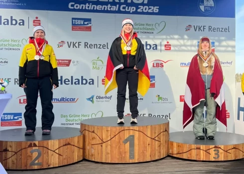 Katija Rimicāne startā bija 13., bet braucienos finišā uzrādīja piekto un trešo rezultātu, kas summā deva trešo vietu.