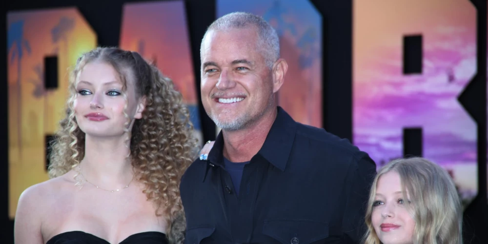 Эрик Дэйн с дочерьми, Билли и Джорджией, в 2024 году.