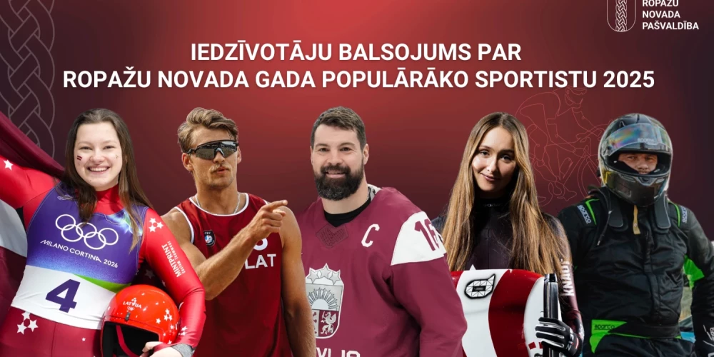 Sācies balsojums par Ropažu novada 2025. gada populārāko sportistu/-i.