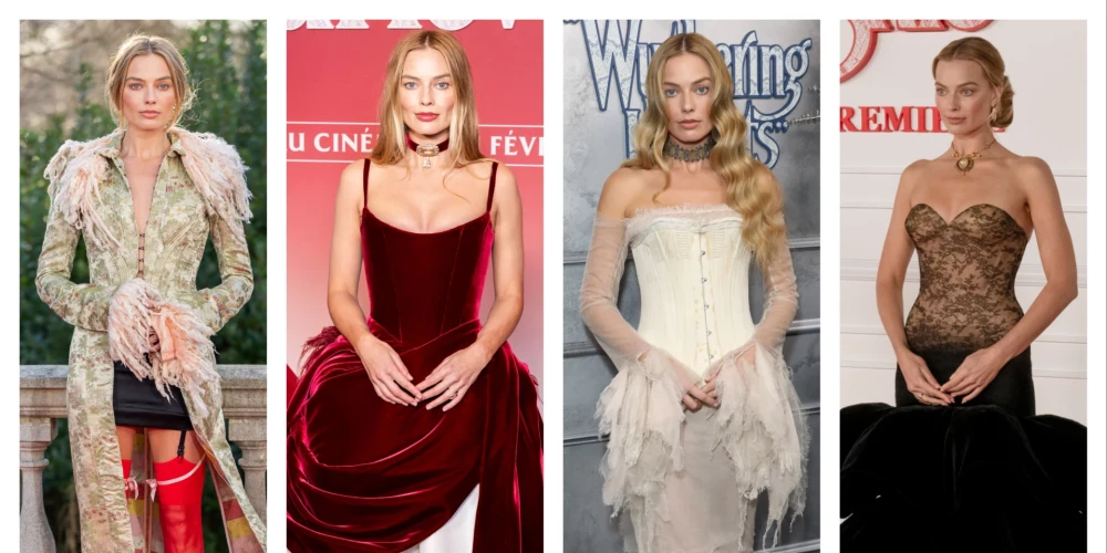 Margo Robijas tērpi filmas “Kalnu aukas” reklāmas pasākumos.