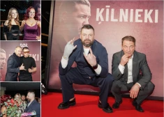 FOTO: līksmā burziņā nosvin jaunā pašmāju trillera "Ķīlnieki" pirmizrādi