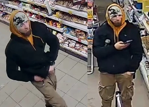 Valsts policijas amatpersonas Liepājā aizdomās par mantiska rakstura noziedzīga nodarījuma izdarīšanu meklē attēlā redzamo vīrieti.