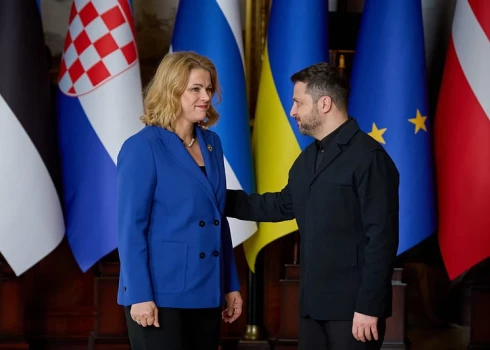 Эвика Силиня и Владимир Зеленский.