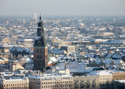 Rīgas panorāma ziemā.