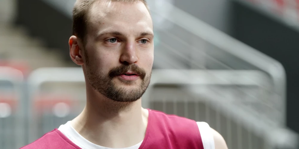 Latvijas basketbola izlases kandidāts Anrijs Miška.