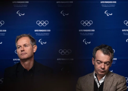 Sirils Linets (pa kreisi) un Edgars Gropirons.